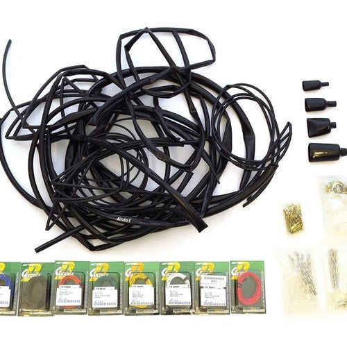 Master Electrical Mess - 104ft Wire 50ft Wire Tubing 30ft HeatShrink 100s Spades