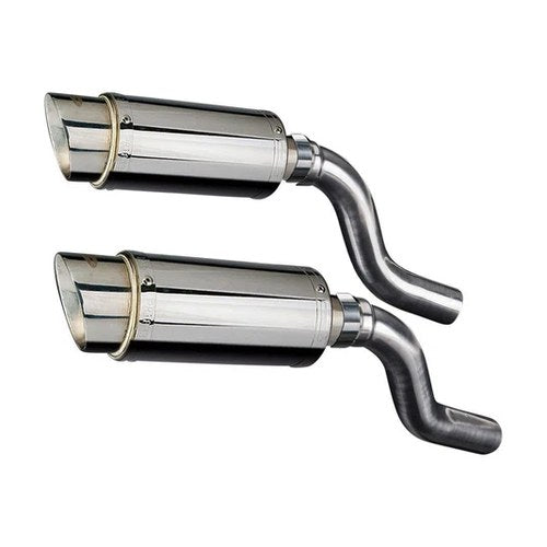 Delkevic 8" Stainless Round Mufflers - Kawasaki Ninja 1000 - 11-20 Exhaust