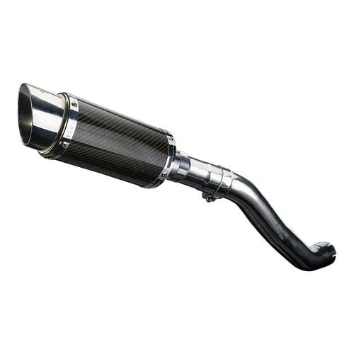 Delkevic 8" Carbon Fiber Slip-On Round Muffler - Kawasaki Z750 - 04-06 Exhaust