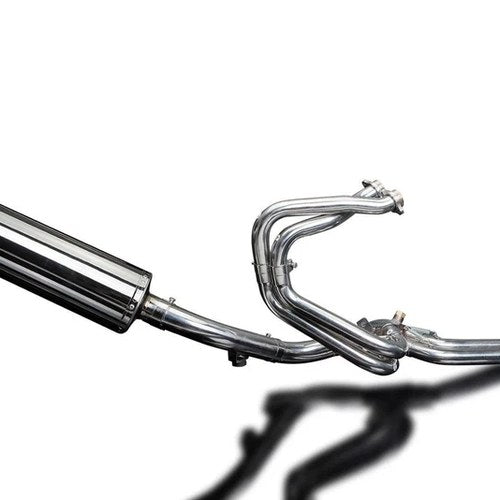 Delkevic Full 4-1 Stainless Exhaust System 18" Oval Muffler Honda VFR800 98-01