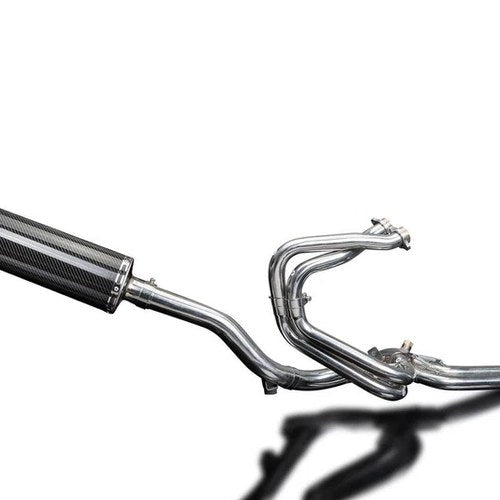 Delkevic 4-1 Exhaust System High Mount 18" Carbon Oval Muffler Honda VFR800