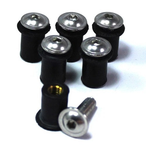 6x Wind Screen Bolts Stainless Steel Rubber Well Nuts for BMW S1000R 2015-18 m4