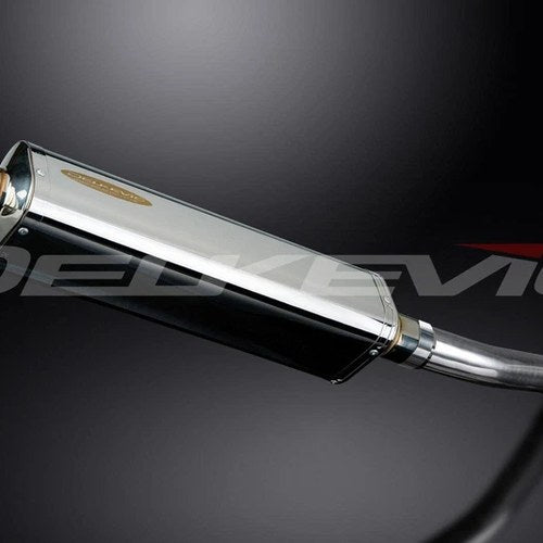 Delkevic Stubby 17" Stainless Tri-Oval Muffler - Suzuki GSX-R750 - 04-05 Exhaust