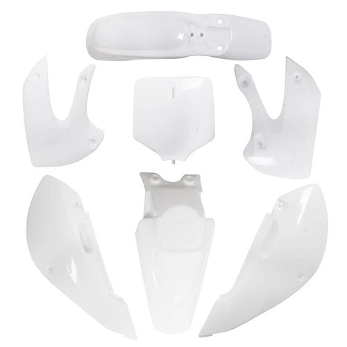 For Kawasaki KX 65 Klx 110 DRZ110 Suzuki RM65 White Plastic Fender Fairing kit
