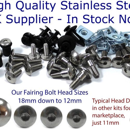 for Suzuki GSX-R125 2017+ Fairing & Screen Stainless Steel Bolt Screw Clip Kit