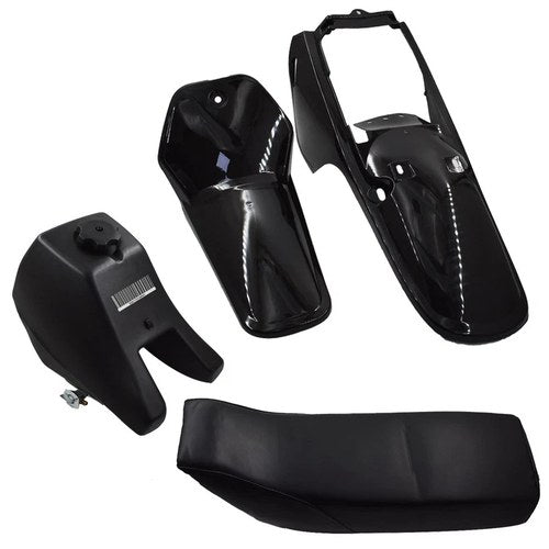 Plastic Front Fender Body Seat Gas Tank Kit For Yamaha PW80 Black