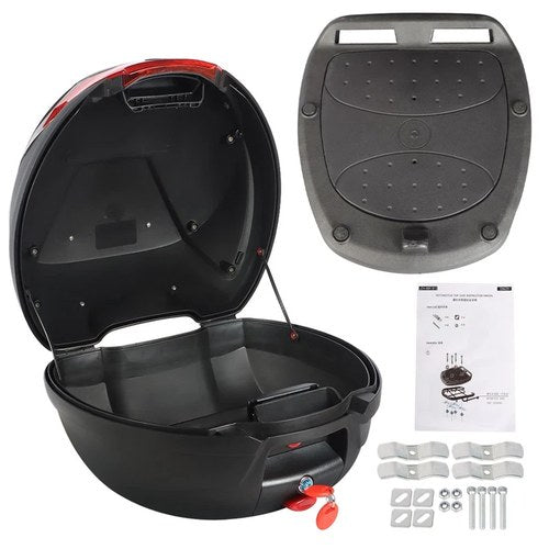 Motorcycle Storage Top Box Scooter Trunk With Lock Rear Storage Luggage Case New