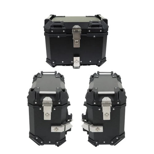 Motorcycle 36L Side Case Hard Saddlebag + 55LTop Case Tail Box Luggage