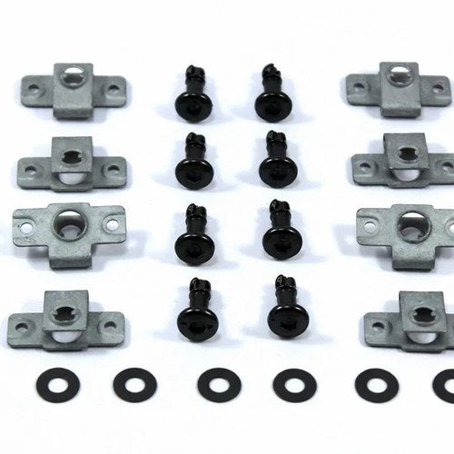 8x Black 17mm Dzus Fasteners Allen Hex Head Rivet Clip Motorcycle Fairing Panel