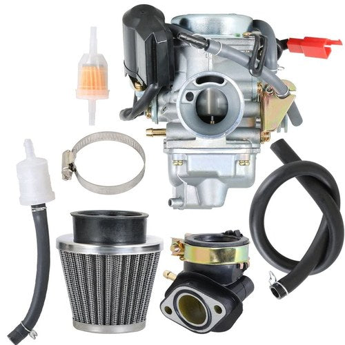 Carburetor 24mm Air Filter for GY6 150cc ATV Go Kart Scooter Kazuma Taotao SunL