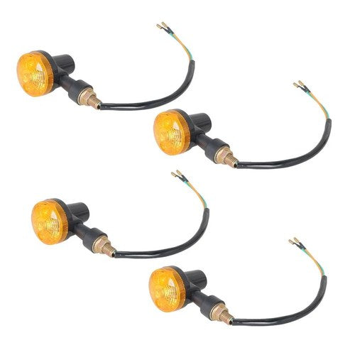 4PCS/Set Universal Motorcycle Turn Signal Indicator Lamp Blinker Amber Light