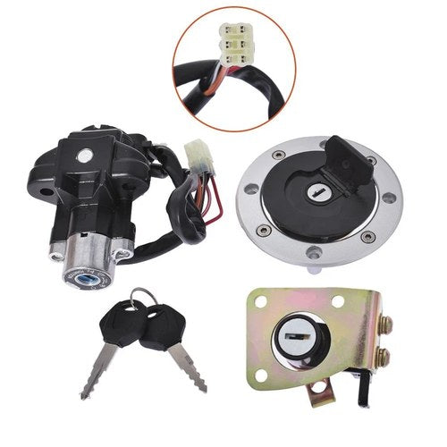 Ignition Switch Seat Gas Cap Lock Key Fit For Suzuki 1997 1998 1999 2000 gsxr600
