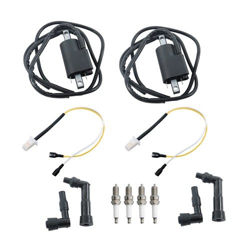 For Yamaha XJ750 1982-83 XJ750M 83 XJ750R 81-83 Ignition Coil Spark Plug W/ Caps