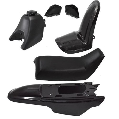 For Yamaha PW50 PY50 Plastic Fender Body Seat Gas Tank Kit Black