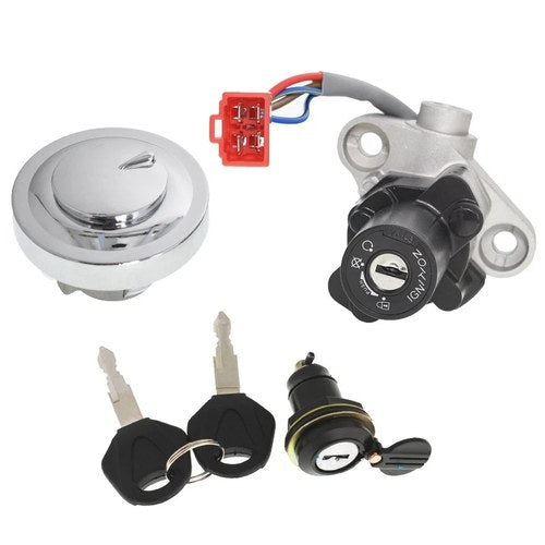 Ignition Switch Fuel Cap Seat Lock Keys For Yamaha V-STAR 650 1100 1999-2016