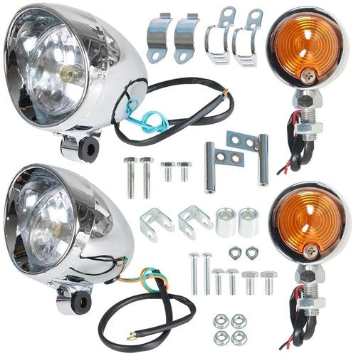 New Motorcycle Chrome Passing Driving Spot Fog Lamp Turn Signal Light