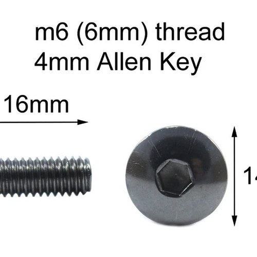 1x Stainless Fairing m6 x 16mm Pan Mushroom Button Dome Large Head Bolt