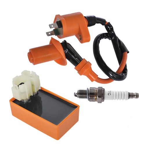 Racing AC CDI Box Ignition Coil Spark Plug For GY6 50cc-150cc ATV Moped Scooters