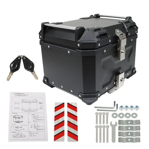 Motorcycle 45L Tail Box Balck Luggage Waterproof Scooter Trunk Storage Top Case