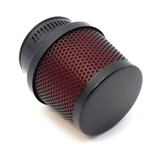 Small Universal Black Red High Flow Air Filter Pod 35mm Motorcycle ATV Scooter