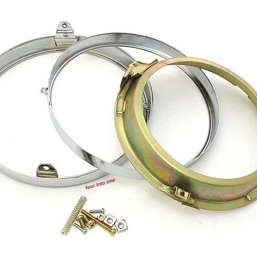 Chrome Headlight Rim Retainer Assembly - Honda CB450 CB500 CB550 CB750 GL1000