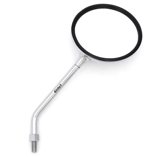 Chrome Honda Cruiser Round Motorcycle Mirror - 10mm M10 - 7" Long Stem