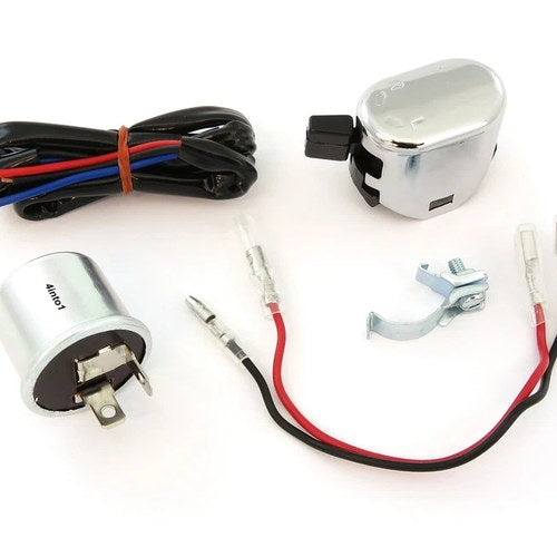 K&S Universal Turn Signal Wiring Kit - Relay + Wiring + Switch - Honda Kawasaki