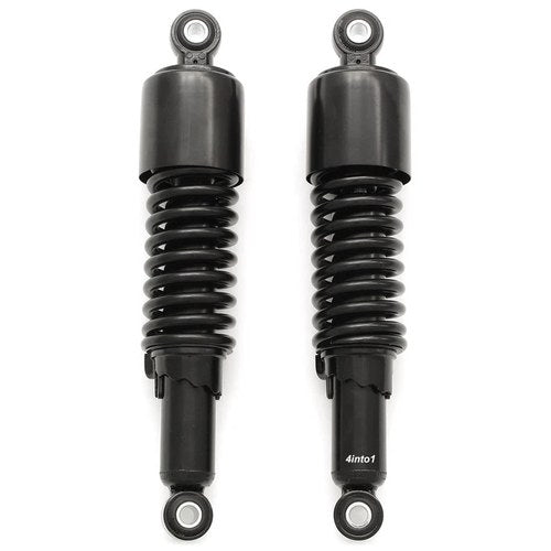 Black Shorty Motorcycle Shocks - Eye / Eye - 290mm (11 3/8") Honda Suzuki Yamaha