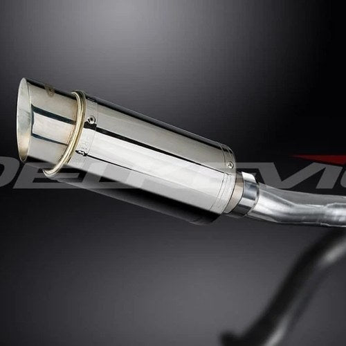 Delkevic 8" Stainless Steel Round Muffler Slip On - Honda CB500X 2013-2016