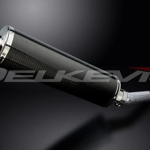 Delkevic 18" Carbon Fiber Oval Muffler Slip On - Honda CBR600 F3 1995-1996