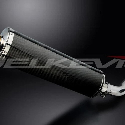 Delkevic 18" Carbon Oval Muffler Slip On - Honda VFR800F Interceptor 2014-2015