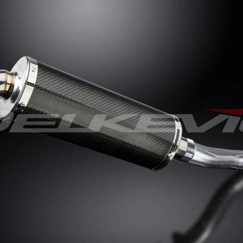 Delkevic 14" Carbon Fiber Oval Muffler Slip On - Honda CBR500R 2013-2020