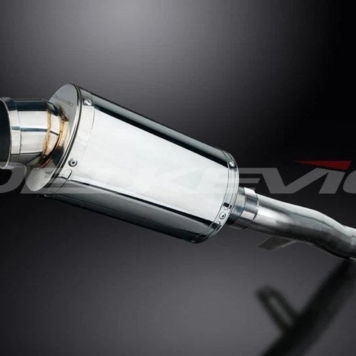 Delkevic 9" Stainless Steel Oval Muffler Slip On - Honda CB1100A 2013-2014
