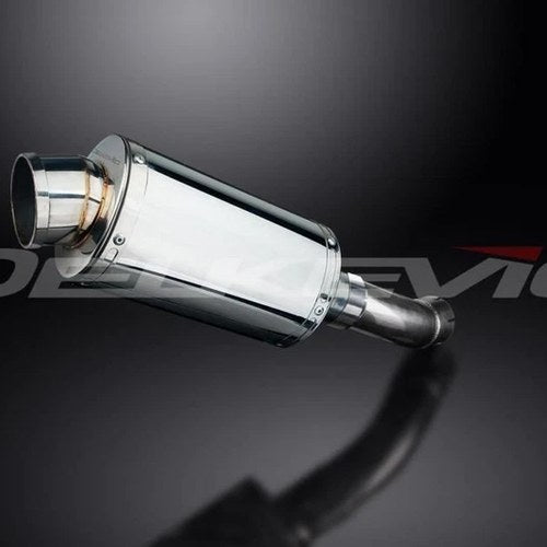 Delkevic 9" Stainless Oval Slip On Muffler - Kawasaki Z900 2017-2021 Exhaust
