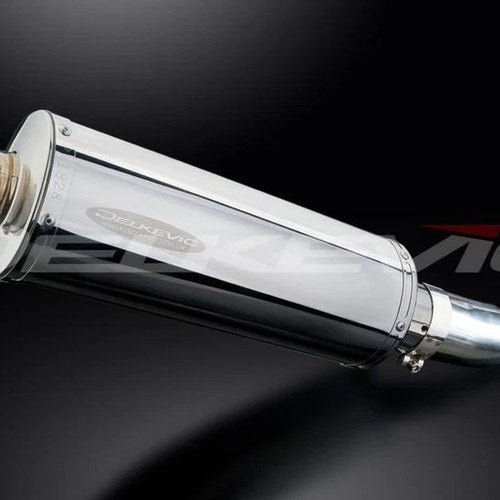 Delkevic 14” Stainless Slip On Muffler - Kawasaki Ninja 250R 2011-2013 Exhaust
