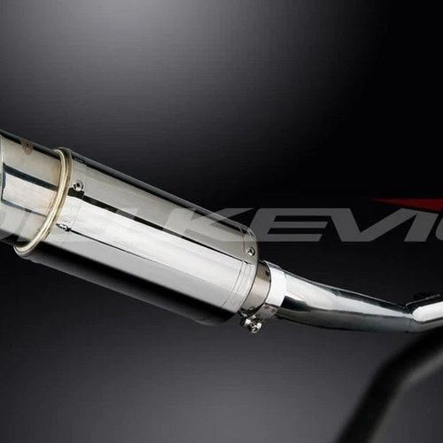 Delkevic 8" Stainless Round Muffler - Suzuki GSF1200 Bandit 1995-2005 Exhaust