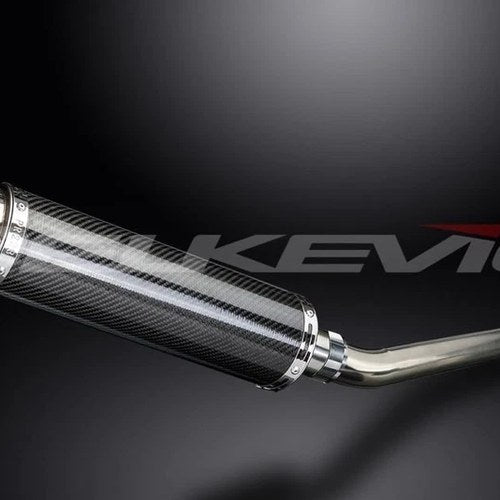 Delkevic 14" Carbon Fiber Round Slip On Muffler - Yamaha YZF-R1 02-03 Exhaust