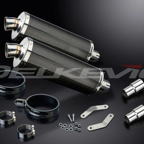 Delkevic 14" Carbon Fiber Oval Muffler Triumph Speed Triple R 1050 12-16 Exhaust