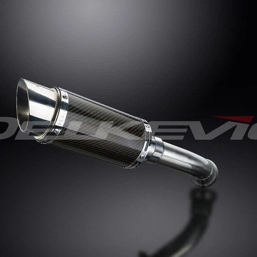 Delkevic 8" Mini Carbon Fiber Round Muffler - BMW K1200R - 2005-2009 Exhaust