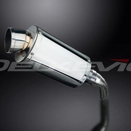 Delkevic 9" Stainless Oval Slip On Muffler - Yamaha YZF-R3 2015-2021 Exhaust