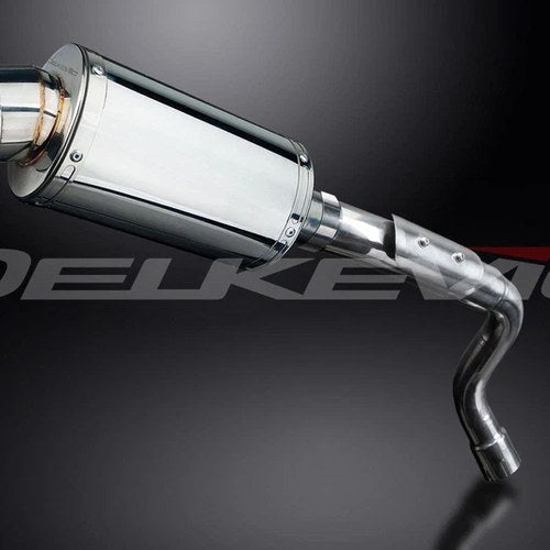 Delkevic 9" Stainless Steel Oval SS70 Muffler - Honda 599 - 2004, 2006 Exhaust