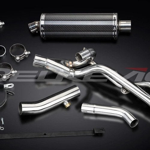 Delkevic 14" Carbon Fiber Oval Muffler - Suzuki DL650 V-Strom - 12-16 Exhaust