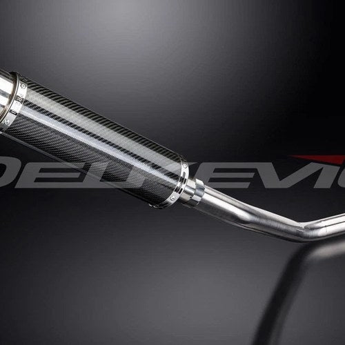 Delkevic 14" Carbon Fiber Round Muffler - Suzuki GSX-R600 - 2006-2007 Exhasut