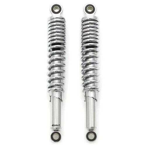 Chrome Shocks Eye To Eye 320mm / 12.5" 12 1/2 in. - Honda Kawasaki Yamaha Suzuki