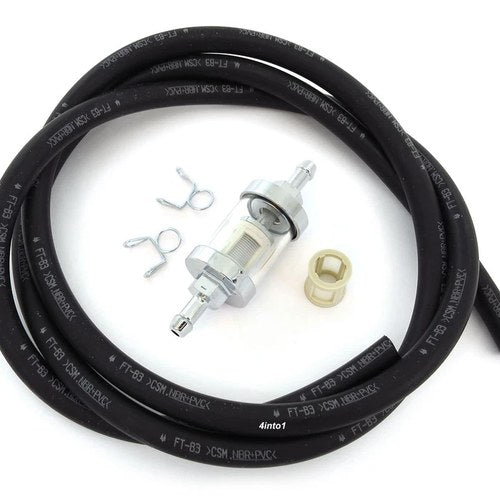5 Feet - 5.5mm Black Genuine Honda Fuel Line & Clear Glass Filter - Motorcycle