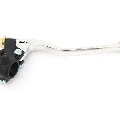 Suzuki GP Drum Brake Lever Assembly w/ Mirror Mounts - Black & Chrome - 7/8"