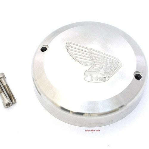 TTR400 Aluminum Anodized Points Cover - Silver Honda Wing - CB350F CB400F CB500