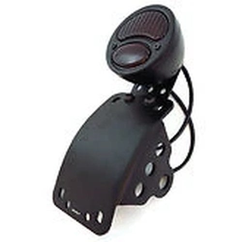 Vintage Model A Style - Tail Light & Curved Side Mount License Plate Set - Black