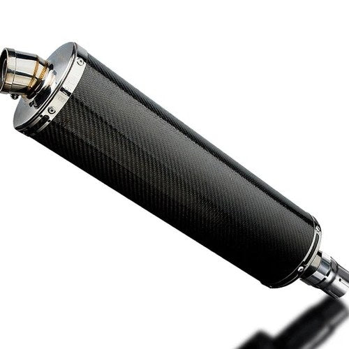 Delkevic 18" Carbon Slip-On Muffler - Royal Enfield Himalayan - 17-21 Exhaust