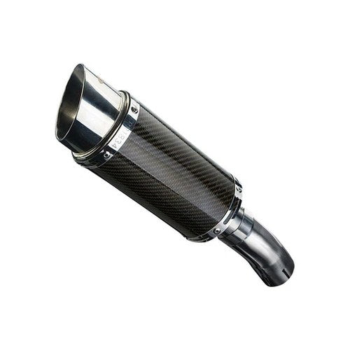 Delkevic Mini 8" Carbon Slip-On Round Muffler - Suzuki GSX-R1000 - 12-16 Exhaust